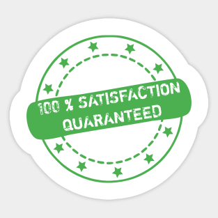 100 % Satisfaction Guaranteed Stamp Icon Sticker